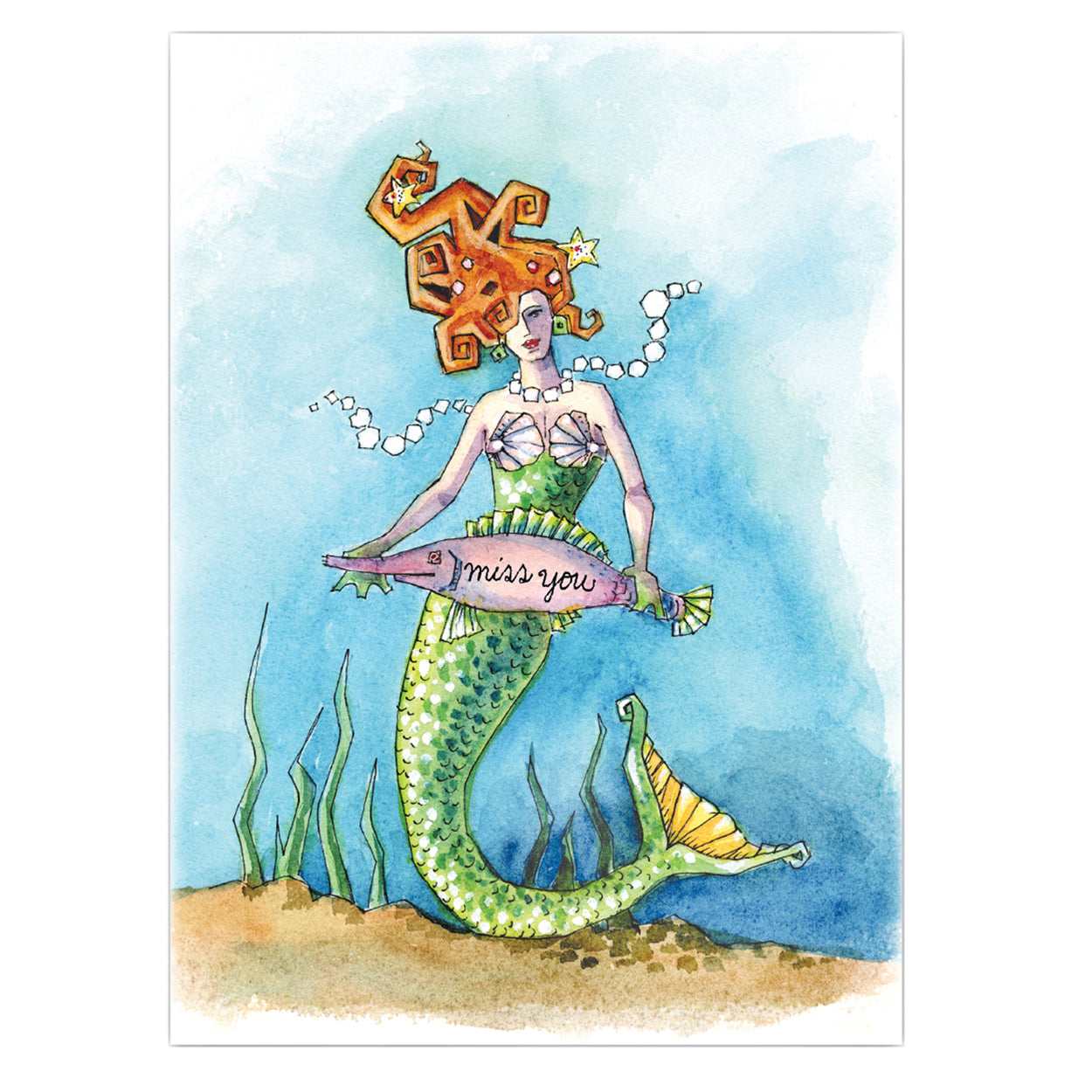 Mermaid Messages "Miss You"