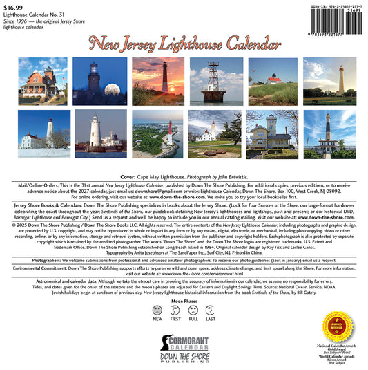 2026 New Jersey Lighthouse Calendar
