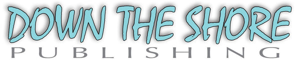 Logo for 'Down the Shore Publishing' with a light blue color scheme.