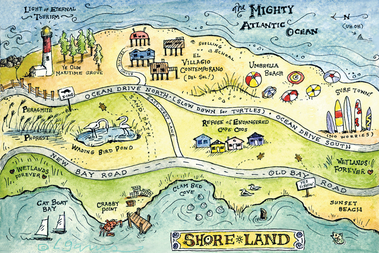 Shore Land Postcard