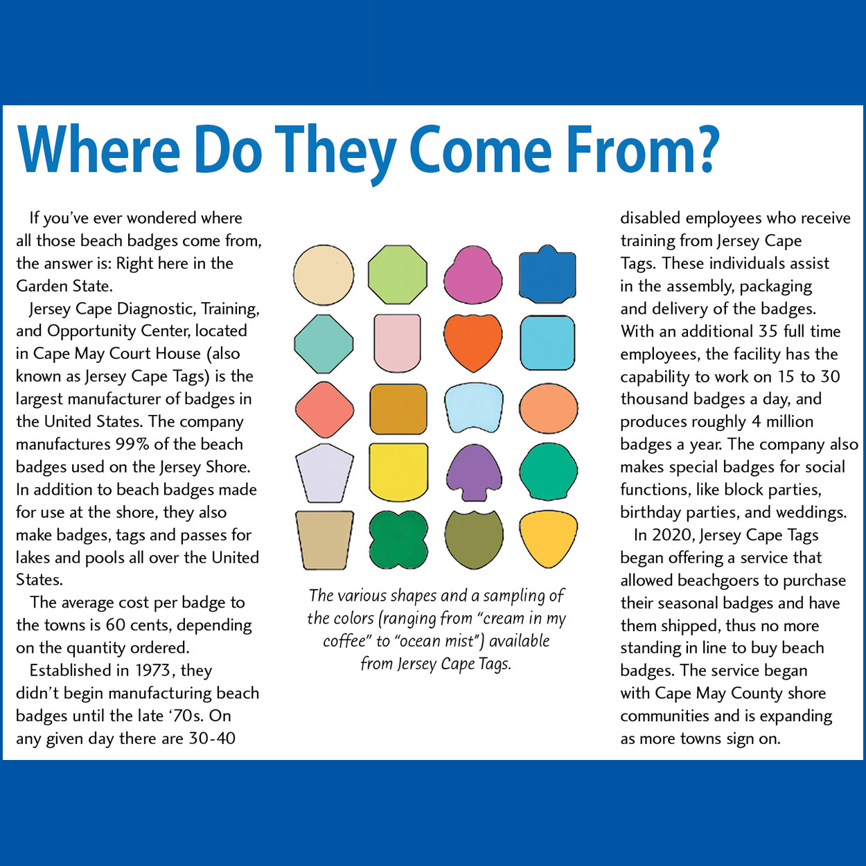 55 Years of Long Beach Island Beach Badges 1967-2022